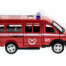 Машина "АВТОПАНОРАМА" инерц. "ГАЗель"(пожарная) 1/50, в/к 14,5*8*5,5 см