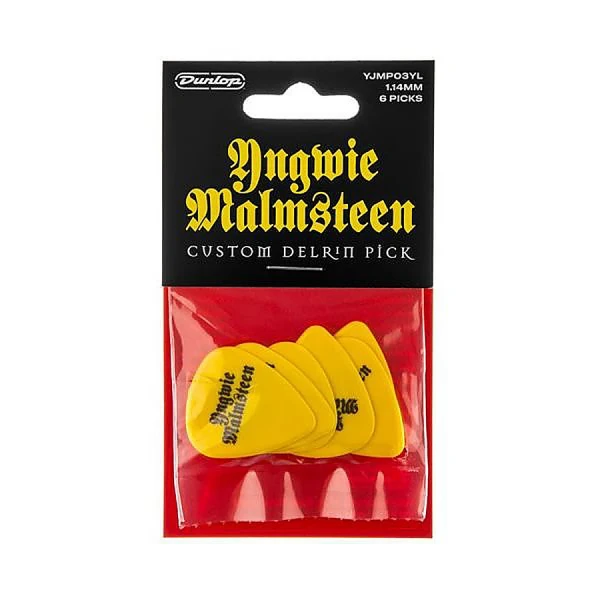 Медиаторы Dunlop YJMP03YL Yngwie Malmsteen 1.14mm 6Pack, толщина 1,14 мм, 6 шт.
