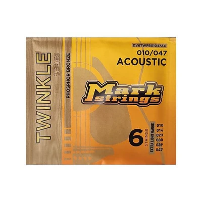 Струны для акустической гитары Markbass Twinkle Series DV6TWPB01047AC, 10-47, фосфор/бронза