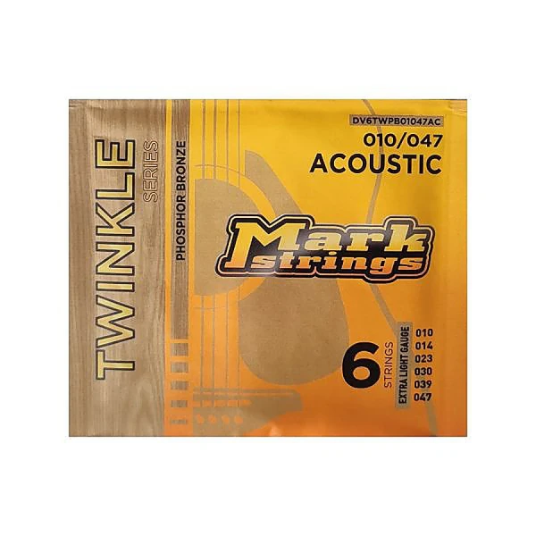 Струны для акустической гитары Markbass Twinkle Series DV6TWPB01047AC, 10-47, фосфор/бронза