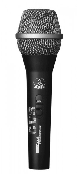 Вокальный динамический кардиоидный микрофон AKG D77S XLR с выключателем и шнуром