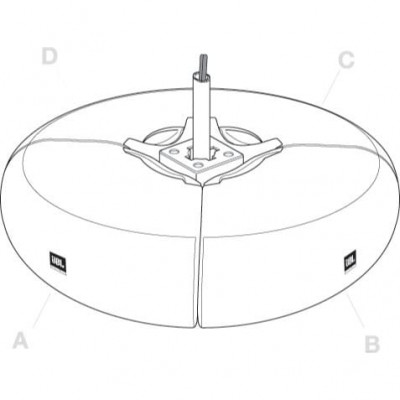 Комплект элементов JBL PMB-BK для сборки кругового кластера из 4 штук