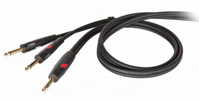 DIE HARD DHG540LU18 - аудио кабель 2 х 6,3 мм моно – 1 х 6,3 мм стерео.Длина: 1,8 м.Цвет: черный
