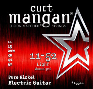 CURT MANGAN 11-52 Pure Nickel Wound Light Set струны для электрогитары