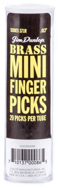 Когти Dunlop 371R013 Brass Fingerpick Mini, толщина 0.13 мм, 20 шт.
