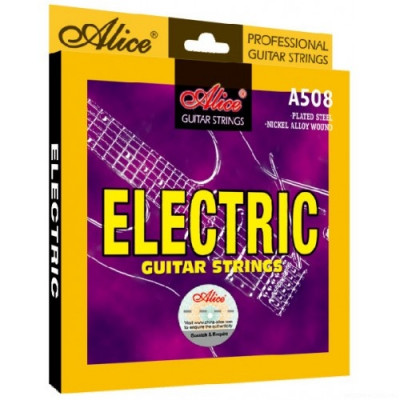 ALICE  A508-L струны для электрогитары, 10-46 никелированные со стальным стержнем, картонная коробка.