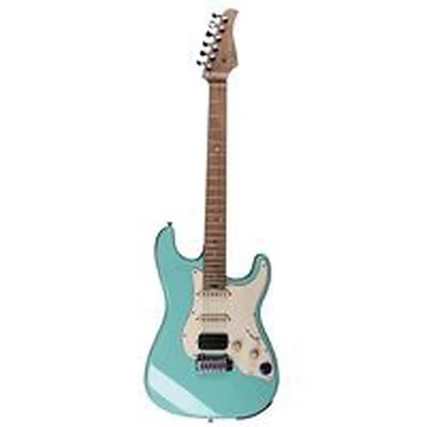 Электрогитара со встроенным процессором Mooer GTRS P801 Green, HSS, клен, цвет Surf Green