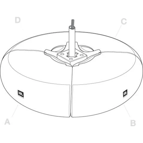 Комплект элементов JBL PMB-WH для сборки кругового кластера из 4 штук