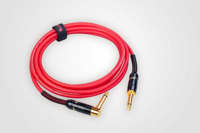 JOYO CM-19 red (красный) инструментальный кабель, 3 м, TS-угловой TS 6,3 мм