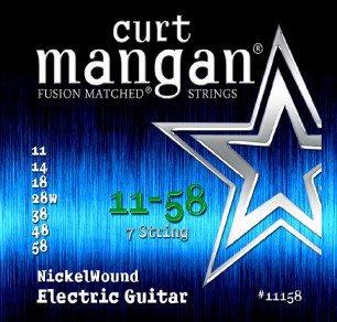 CURT MANGAN 11-58 Nickel Wound (7-String) Set струны для 7-струнной электрогитары