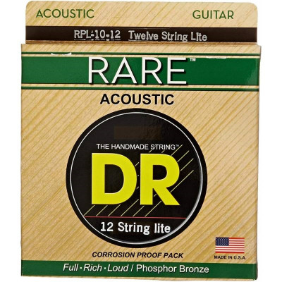 DR RPL-10/12 Rare струны для 12-стр. акустической гитары экстралегкого натяжения (10-48)