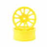 Колесные диски передние желтые для багги Himoto масштаба 1/16, 2шт.