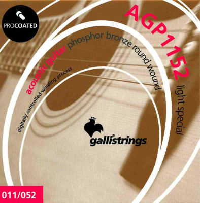Комплект струн для акустической гитары 11-52 GALLI STRINGS AGP1152
