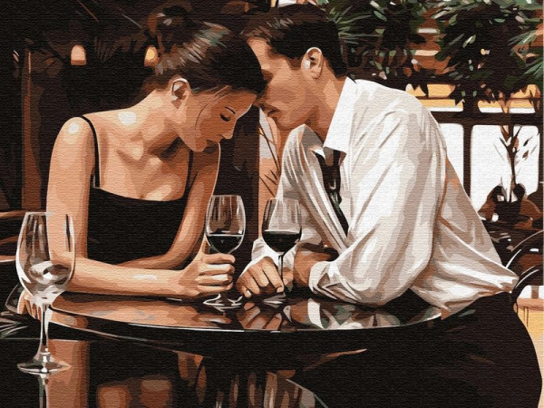 Картина по номерам 40х50 Романтическое свидание (25 цветов)