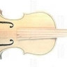 UNV1413 4/4 скрипка, без покрытия (заготовка для мастеров), струнодержатель с 4-мя машинками + кейс