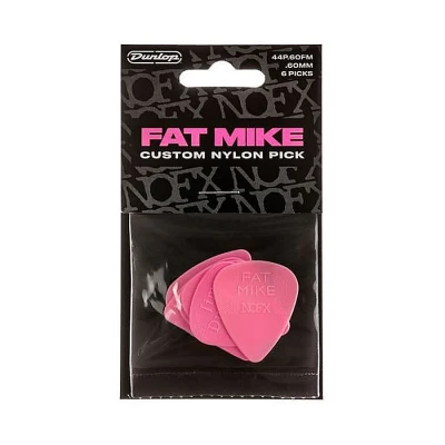 Медиаторы Dunlop 44P060FM Fat Mike Custom Nylon Standard, толщина 0.60 мм, 6 шт.