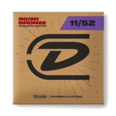 Струны для акустической гитары Dunlop DAB1152 80/20 Bronze Med Light 11-52