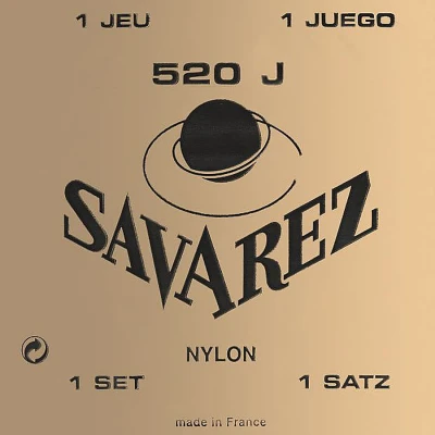Струны для классической гитары Savarez 520J Carte Juane Traditional Yellow very high tension, нейлон