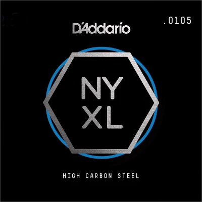 Отдельная струна для электрогитары D'Addario NYS0105, .0105", серия NYXL, стальной сплав