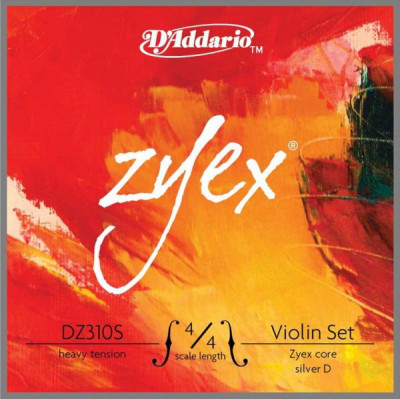 Струны для скрипки 4/4 D'Addario DZ310S 4/4H Zyex Heavy (Silver D) комплект