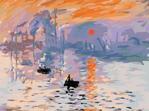 Картина по номерам 40х50 Восходящее солнце (28 цветов)