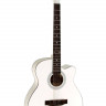 Акустическая гитара Elitaro E4011C белого цвета