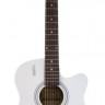 Акустическая гитара Elitaro E4011C белого цвета