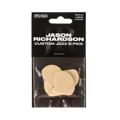 Медиаторы Dunlop 561PJR Jason Richardson Custom Jazz III 6Pack, толщина 1,38 мм, 6 шт.