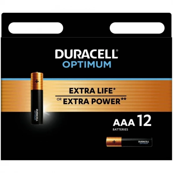 DURACELL LR03-12BL Optimum Батарейка тип AAA, уп 12 шт