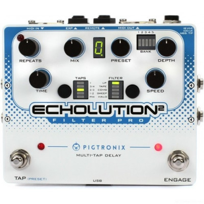 PIGTRONIX E2F Echolution 2 Filter Pro Delay эффект гитарный дилэй