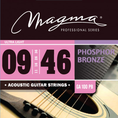 Комплект струн для акустической гитары 9-46 Magma Strings GA100PB