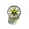 Колесные диски передние, золотой хром для багги Himoto масштаба 1/16, 2шт.