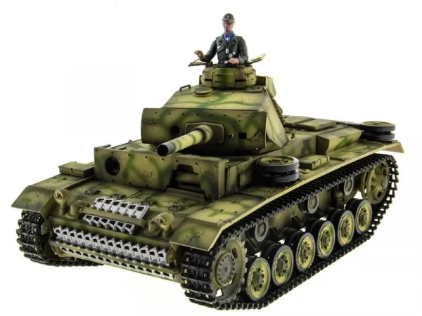 Р/У танк Taigen 1/16 Panzerkampfwagen III (Германия) HC (для ИК танкового боя) V3 2.4G RTR