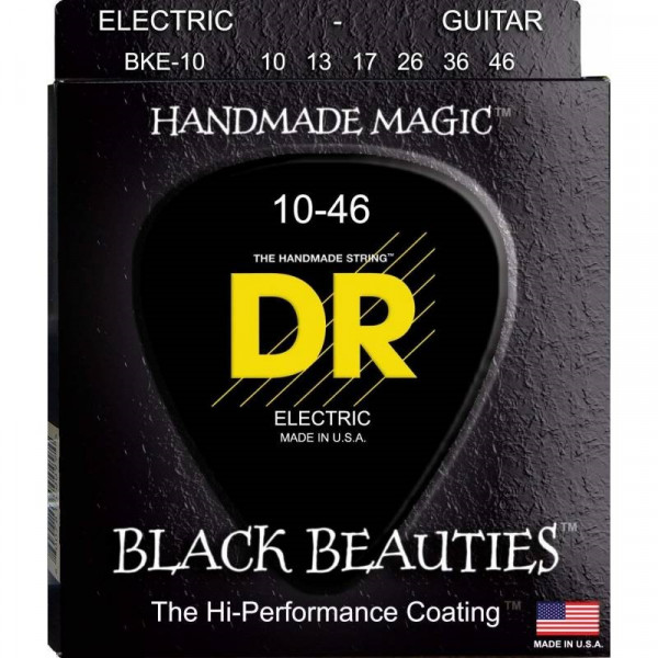DR BKE-10 Black Beauties струны для электрогитары среднего натяжения (10-46)