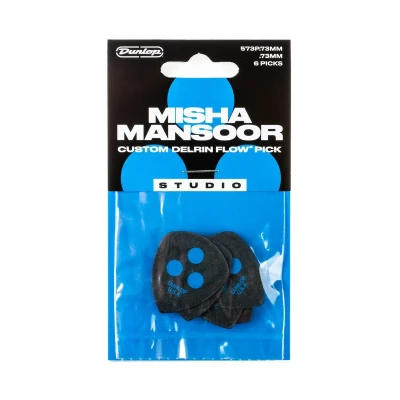 Медиаторы Dunlop 573P073MM Misha Mansoor Custom Delrin Flow Pick Studio 6Pack, толщина 0.73 мм, 6 шт.