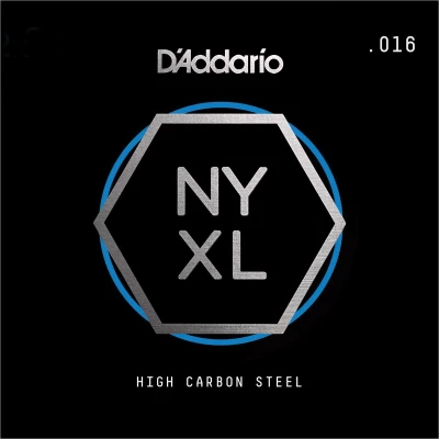 Отдельная струна для электрогитары D'Addario NYS016, ,016", серия NYXL, стальной сплав