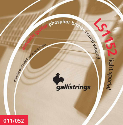 Комплект струн для акустической гитары GALLI STRINGS LS1152 light Special, 11-52