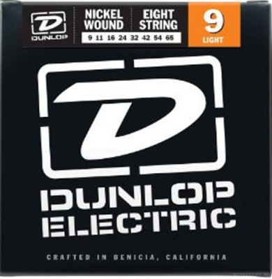 DUNLOP DEN Nickel Plated Steel 09-65 8 String струны для 8-струнной электрогитары