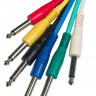 ROCKDALE IC016-15CM комплект из 6 шт патч-кабелей с разъёмами mono jack (TS) male, длина 15 см, 6 цветов