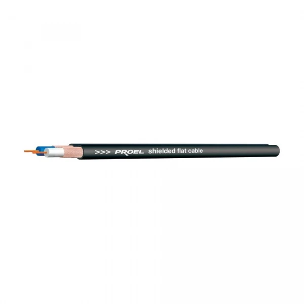 Кабель плоский для аудио сигналов PROEL HPC305 2-х жилый 0,21 мм 2 в экране, в катушке 100 м, ПВХ