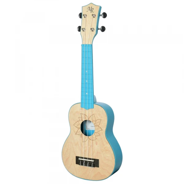 Укулеле-сопрано MARTIN ROMAS MRP-FLOWER BL чехол, ABS-пластик, отделка - матовая синего цвета