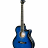 Гитара акустическая MARTIN ROMAS MR-440 BLS дредноут с ВЫРЕЗОМ глянцевый лак, цвет - синий бёрст