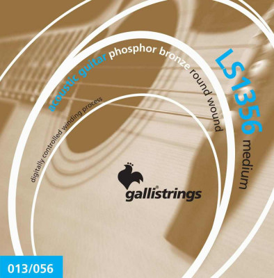 Комплект струн для акустической гитары GALLI STRINGS LS1356 Medium, 13-56