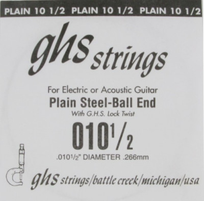 GHS 010 1/2 одиночная струна для акустической и электрогитары