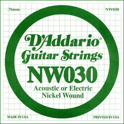 D'ADDARIO NW030 одиночная струна для акустической и электрогитары