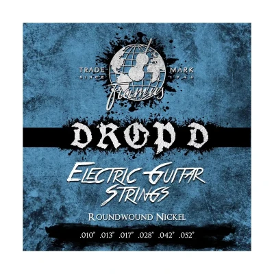 Струны для электрогитары Framus 45250DROPD Blue Label Drop D, 10-52, никель