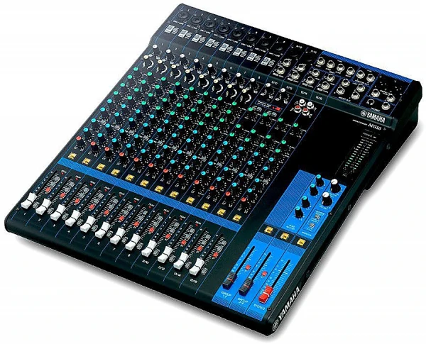 Микшерный пульт Yamaha MG16, 16 каналов, 10 микрофонных, 4 стерео линейных, 4 AUX, 2 группы