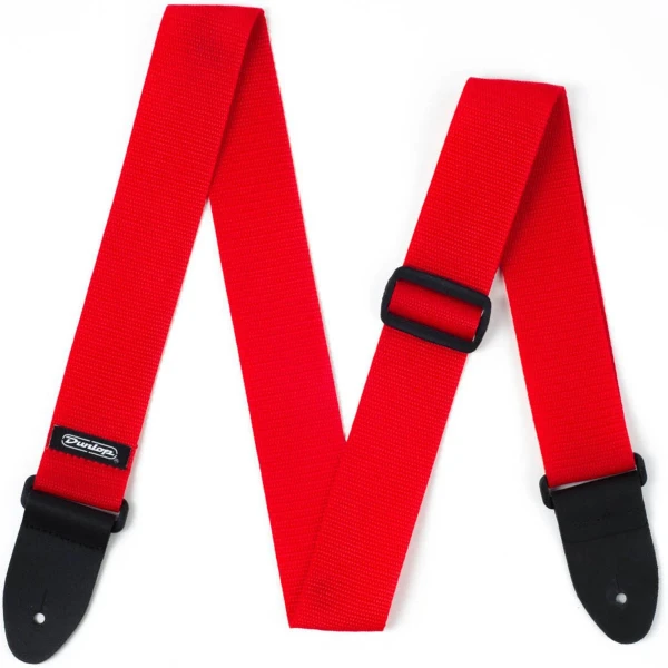 Гитарный ремень полистироловый красный Dunlop D0701RD Poly Red