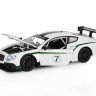 Машина "АВТОПАНОРАМА" Bentley Continental GT3 Concept, белый, 1/24, в/к 24,5*12,5*10,5 см