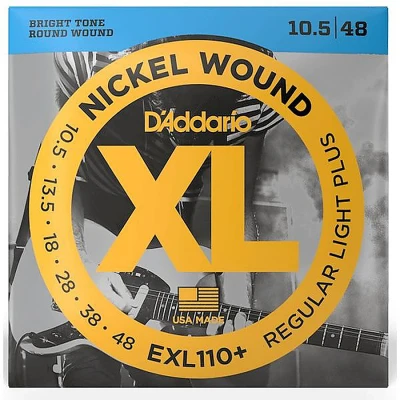 Струны для электрогитары D'Addario EXL110+, Nickel Wound, никель, 10,5-48, Regular Light